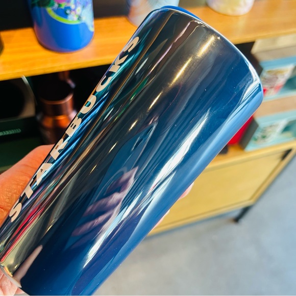 Starbucks Iridescent Blue Ceramic Cup Hot Winter Night Tumbler New 2023 Holiday - Picture 5 of 8